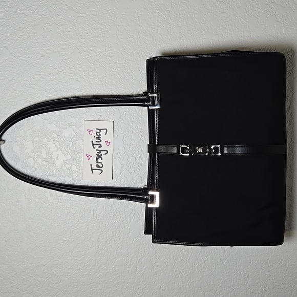 GUCCI Jackie Bardot Shoulder Bag Black Canvas Piston Lock VINTAGE - Picture 1 of 15